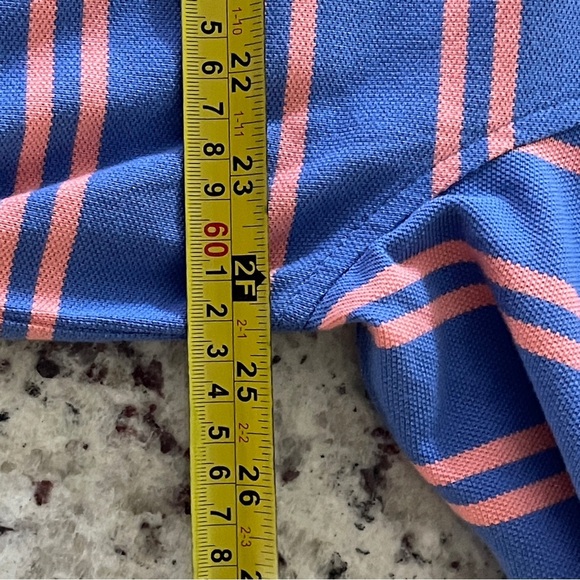 Brooks Brothers Polo Size XL Blue Coral Striped Performance 100% Cotton 1818 Men - Picture 5 of 6